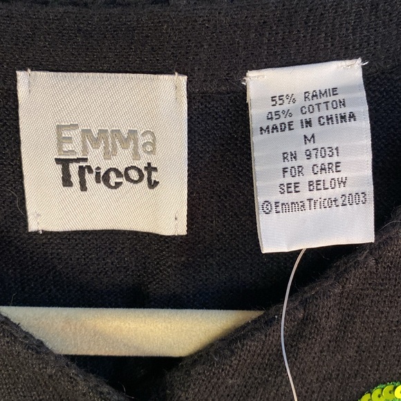 Emma Tricot 2003 Flip Flop cardigan kitschy sweater New With Tags size M - Picture 3 of 8